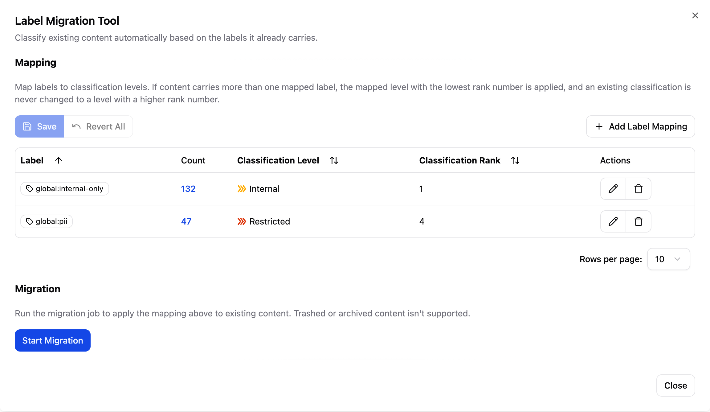 Label Migration Tool